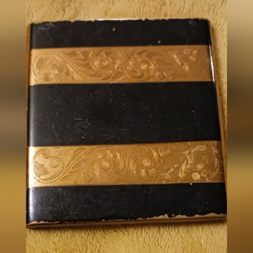 Vintage Elgin American Cigarette Case Gold Tone Finish Art Deco Made in USA